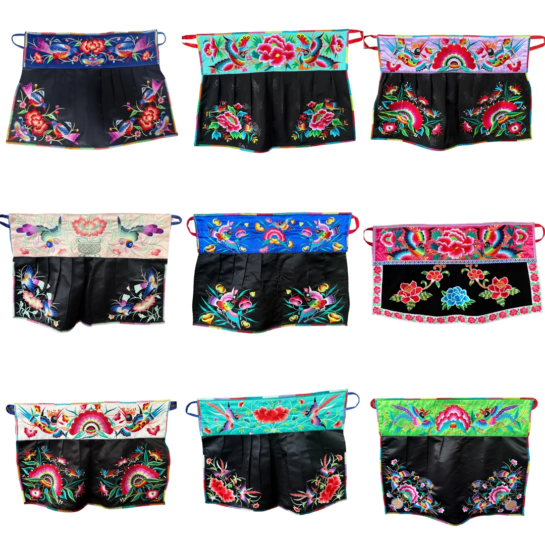 湘夫人依锦阁/少数民族苗族土家族围裙围腰刺绣肚兜腰带