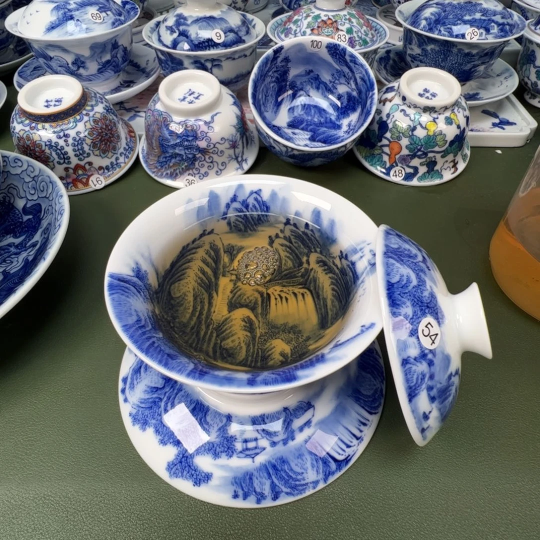 陶瓷景德镇纯手工纯手绘茶具木木54