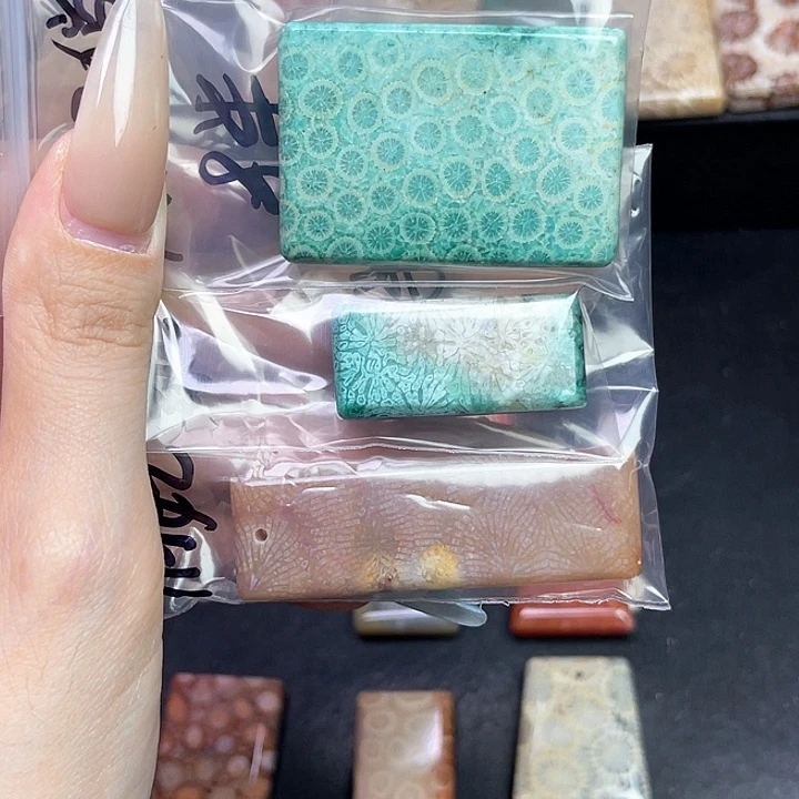 未镶嵌吊坠硅化珊瑚（珊瑚玉）