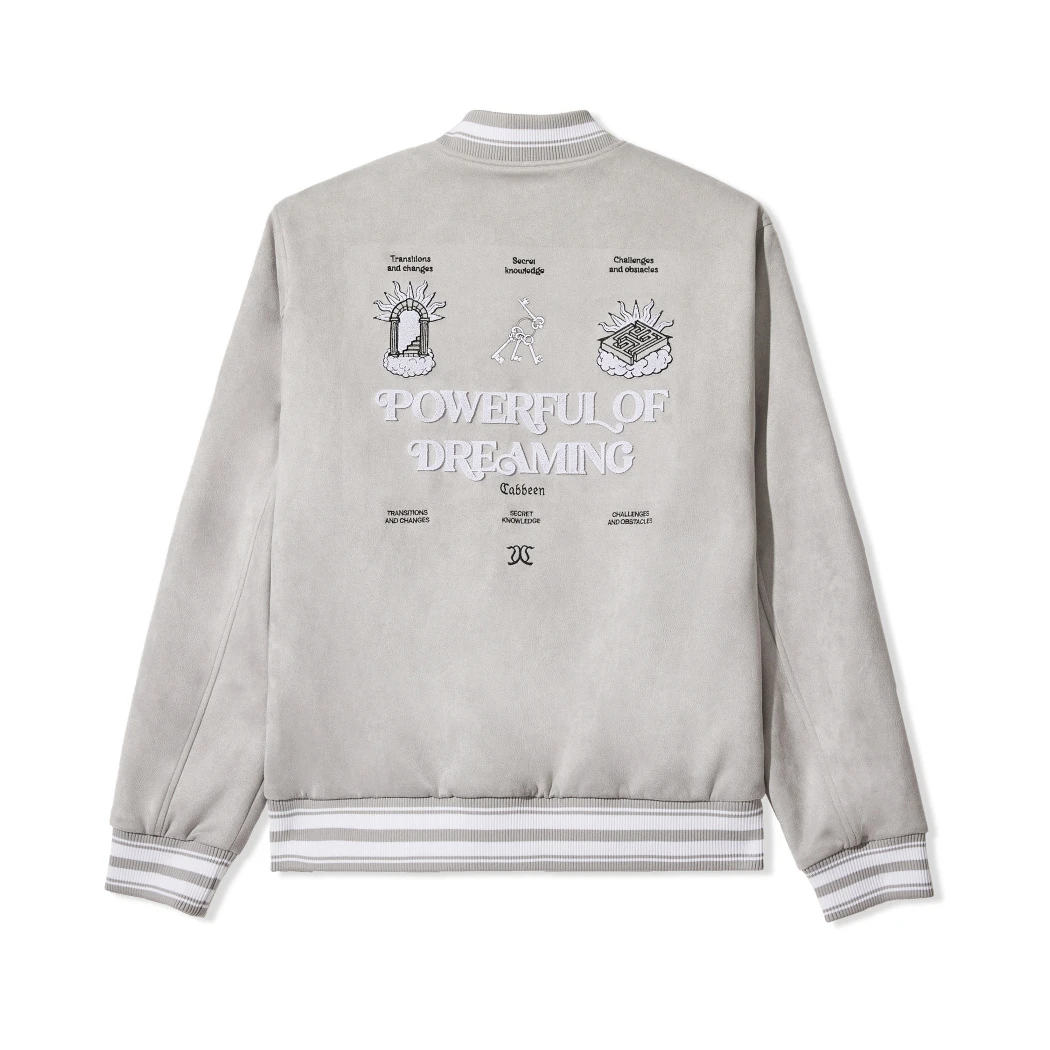 卡宾男装刺绣夹克秋冬款H大码加厚外套潮流时尚棒球服2234138003