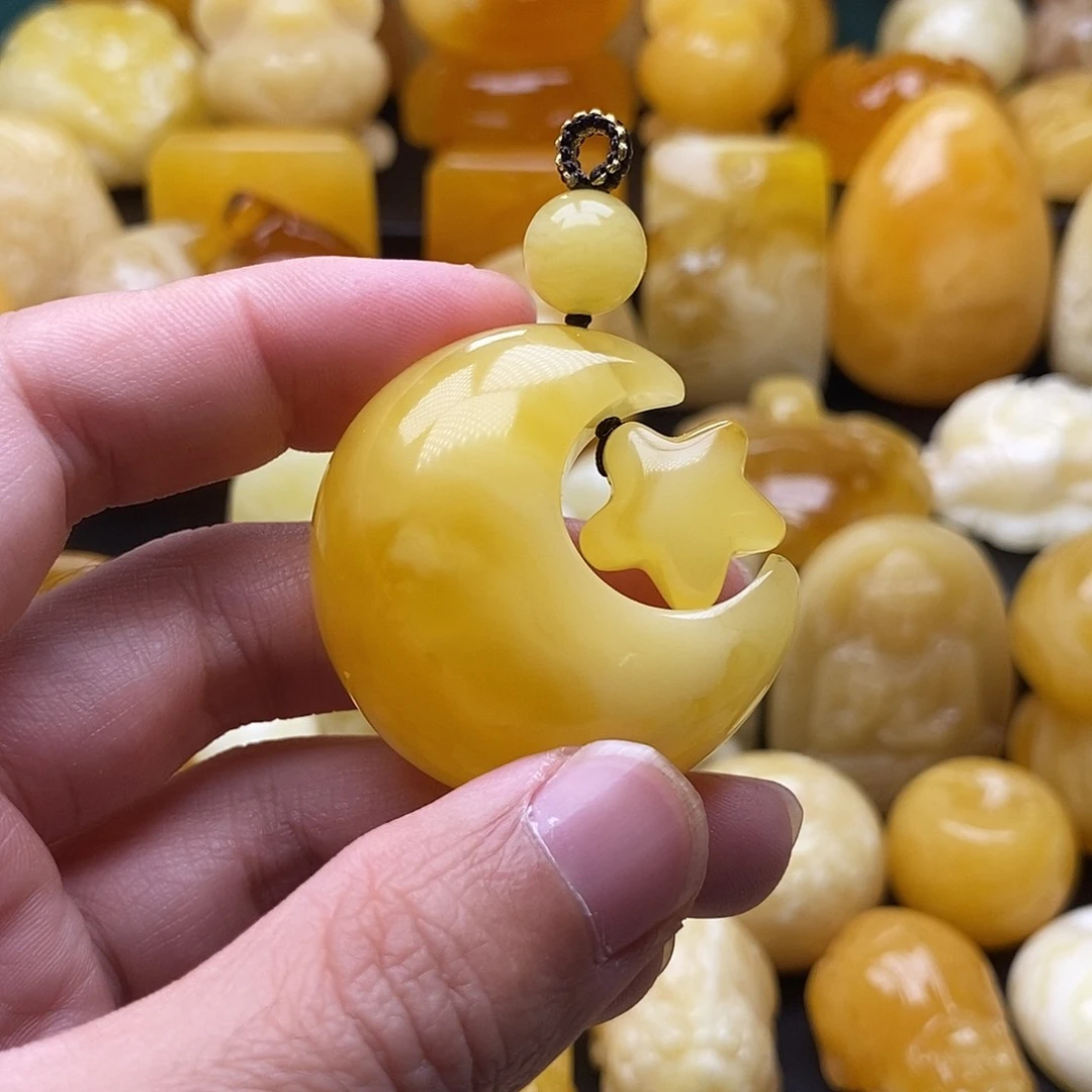 琥珀颈饰未镶嵌琥珀蜜蜡吊坠