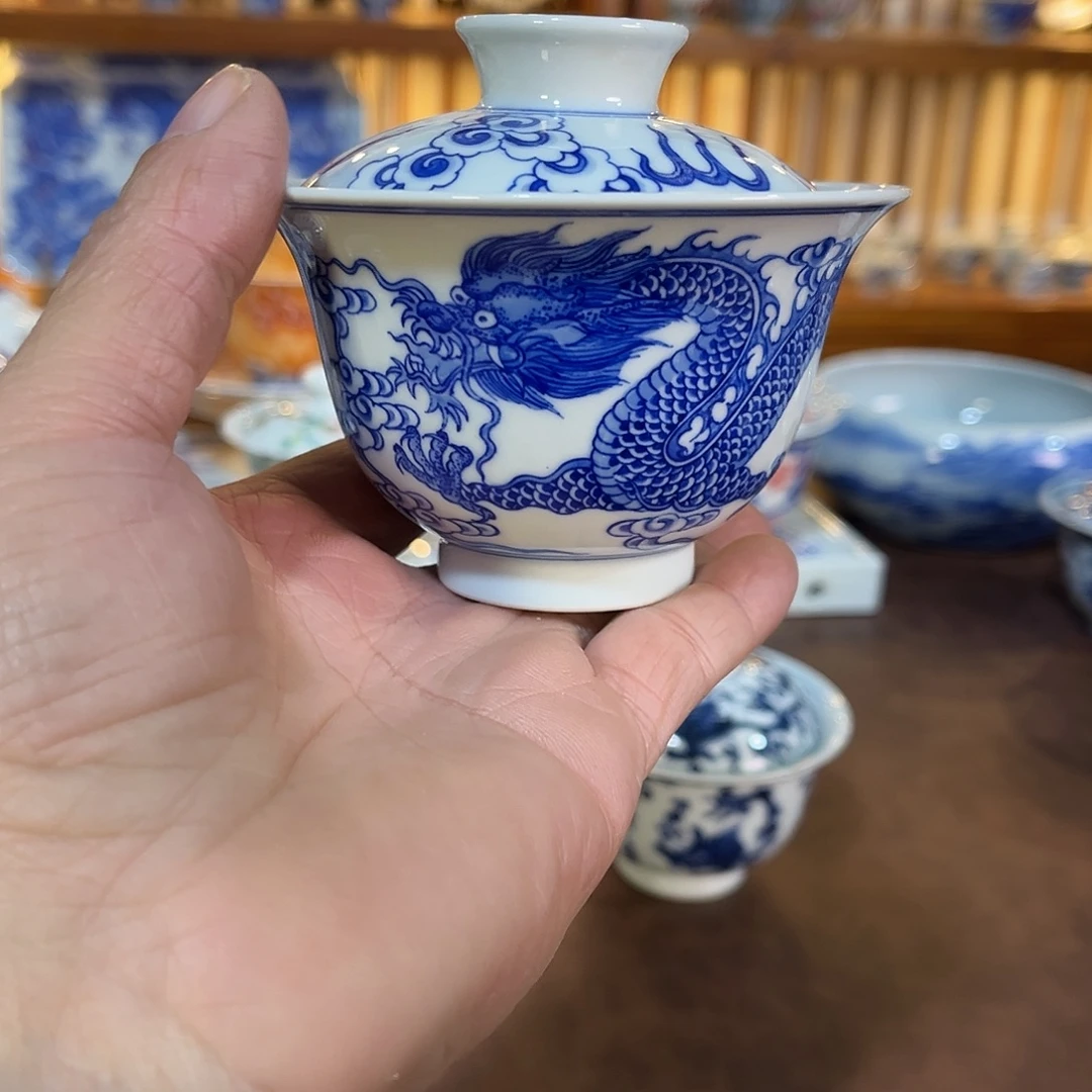 九***酒錡镇堂手工手绘绘盖碗