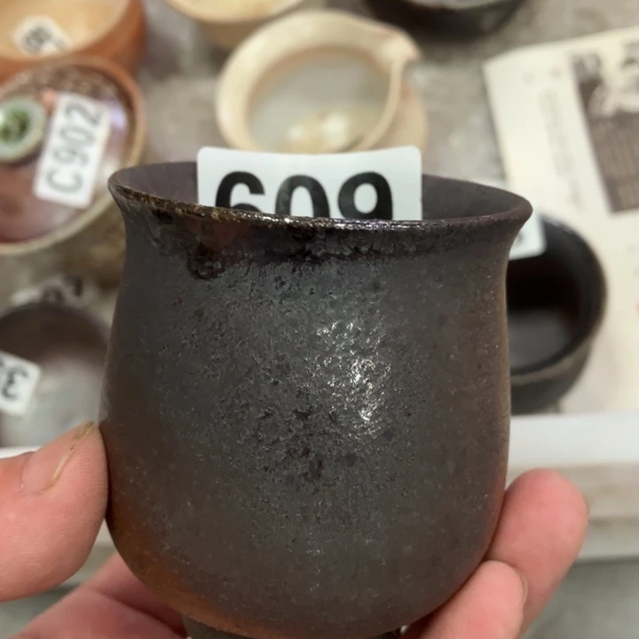 柴烧茶具茶杯大放漏