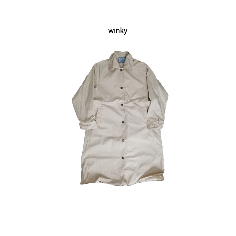 自由造型轻薄长款风衣