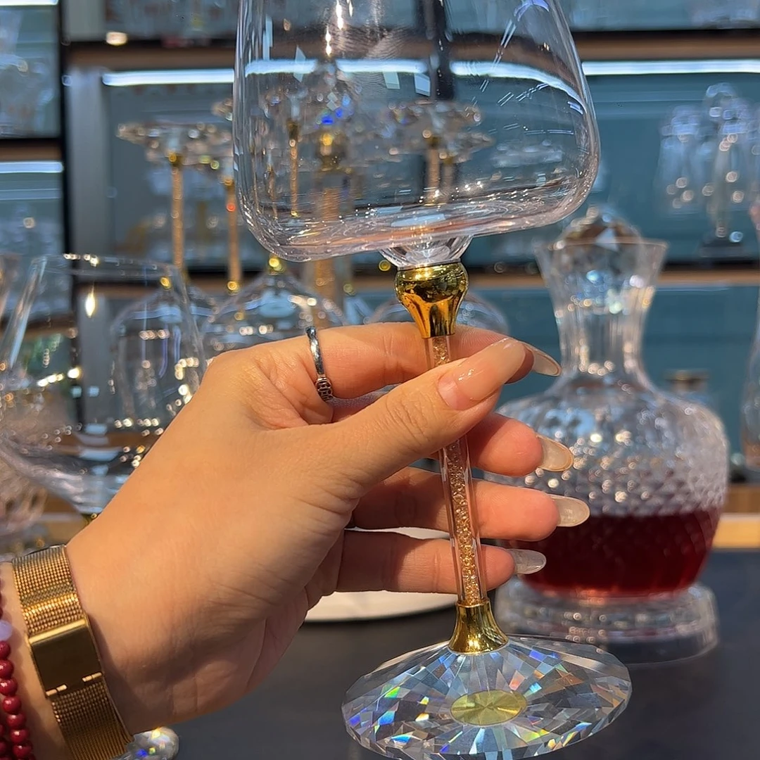 手柄款水晶玻璃全家福红酒杯换成旋转红酒杯补差价