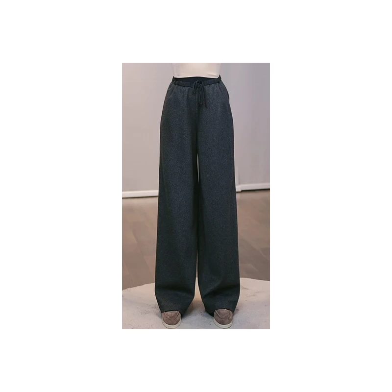 『FRAME FAN正品』女士秋冬新款松紧腰羊绒裤老钱风松弛感女装J7028