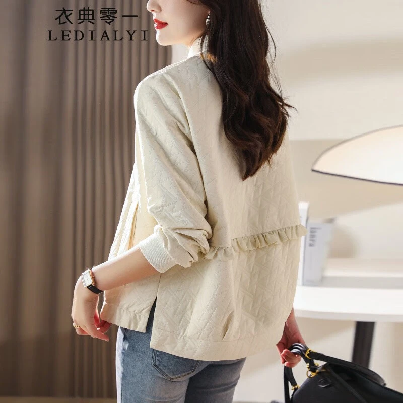 2025春秋季女装新款时尚休闲宽松小个子棒球服外套女短款夹克上衣