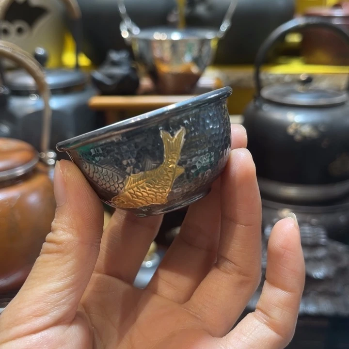 蜜安罐瓷香炉锡茶则