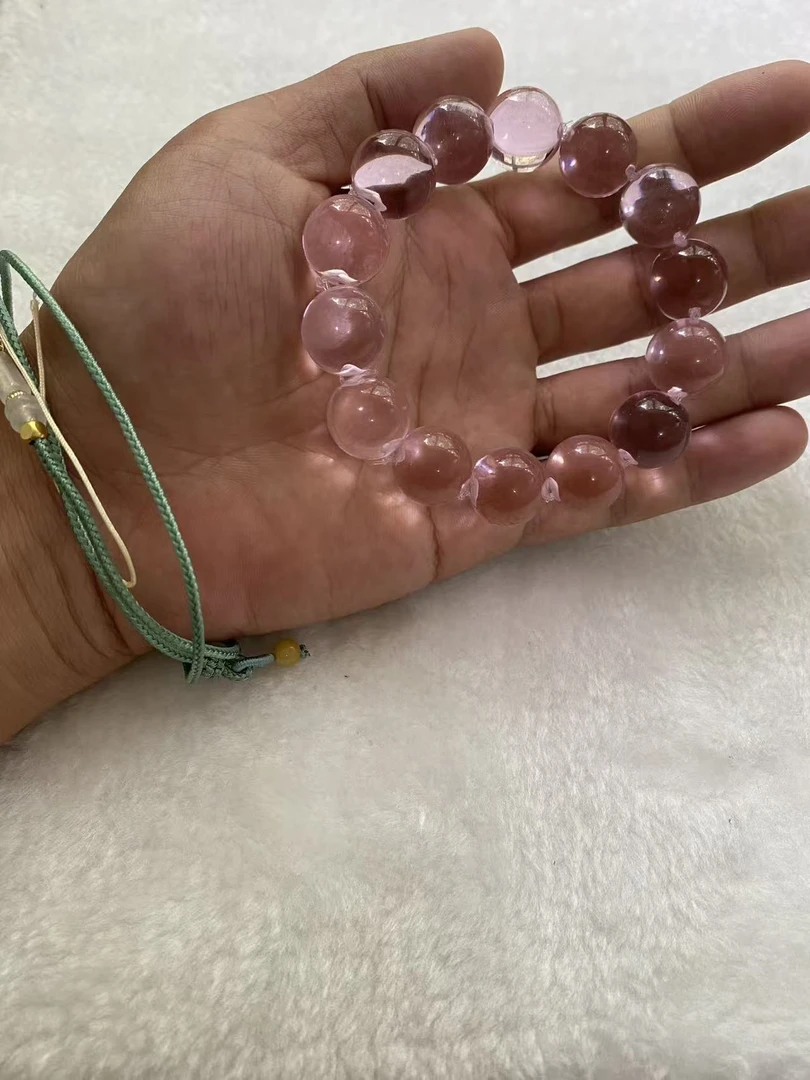 直播间手串配饰多样性发货粉色手串每人仅限一单泡泡珠情侣手串