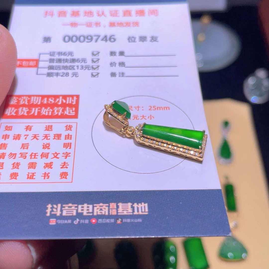 翡翠颈饰18K金镶嵌～翡翠