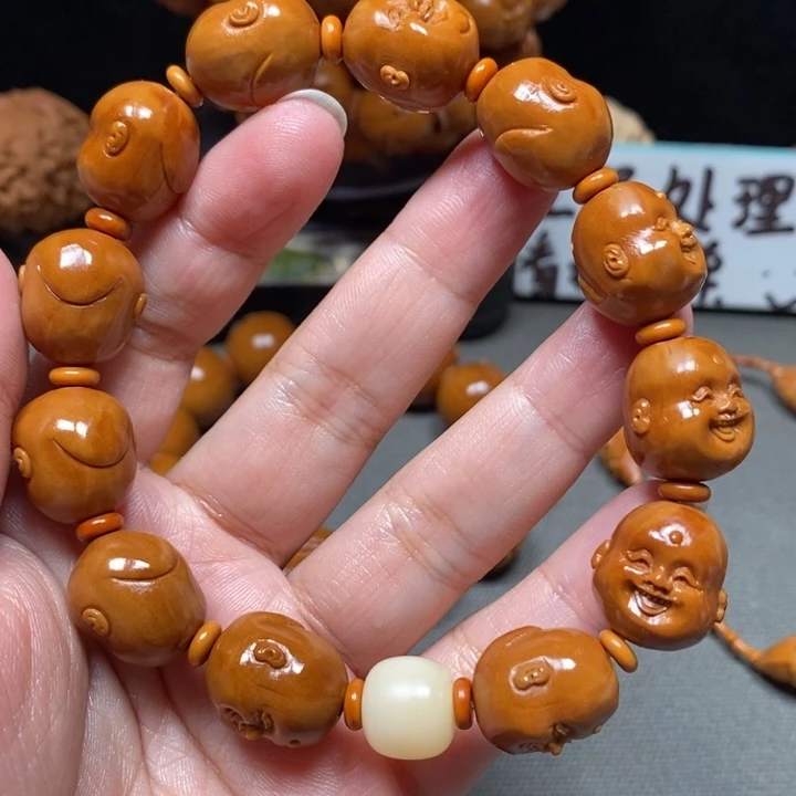 石***头手串/手链橄榄核开心