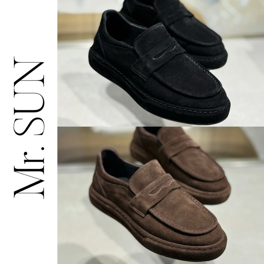 孙先生｜早春新款男鞋一脚蹬翻毛皮商务休闲皮鞋628