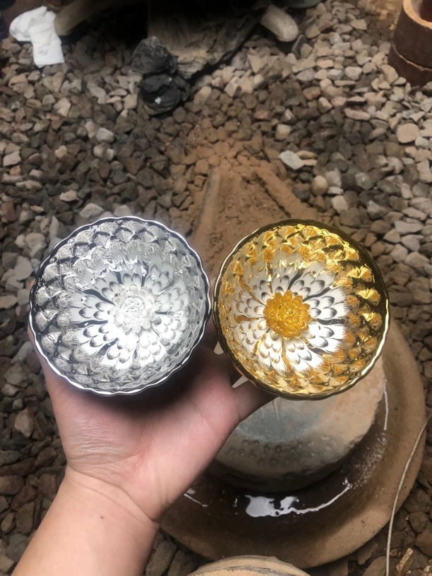 和和美美莲花茶杯（金玉满堂+冰清玉洁）