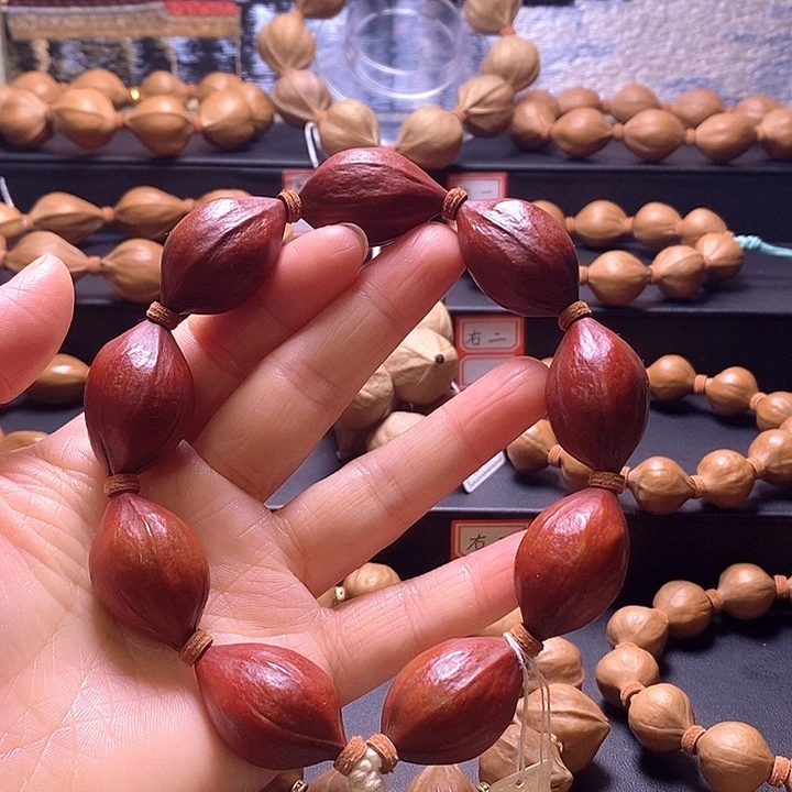 橄榄核手串紫皮微瑕20×31