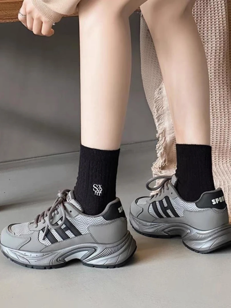 【鞋爱】0928厚底韩版舒适百搭加绒老爹鞋