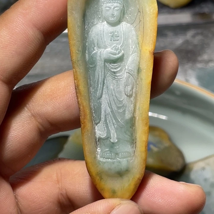 天***马定制翡翠未镶嵌翡翠挂件