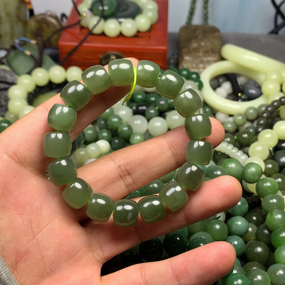 和田玉手链未镶嵌橘*