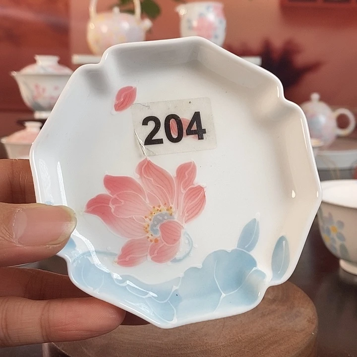 杯垫手绘釉下彩高温