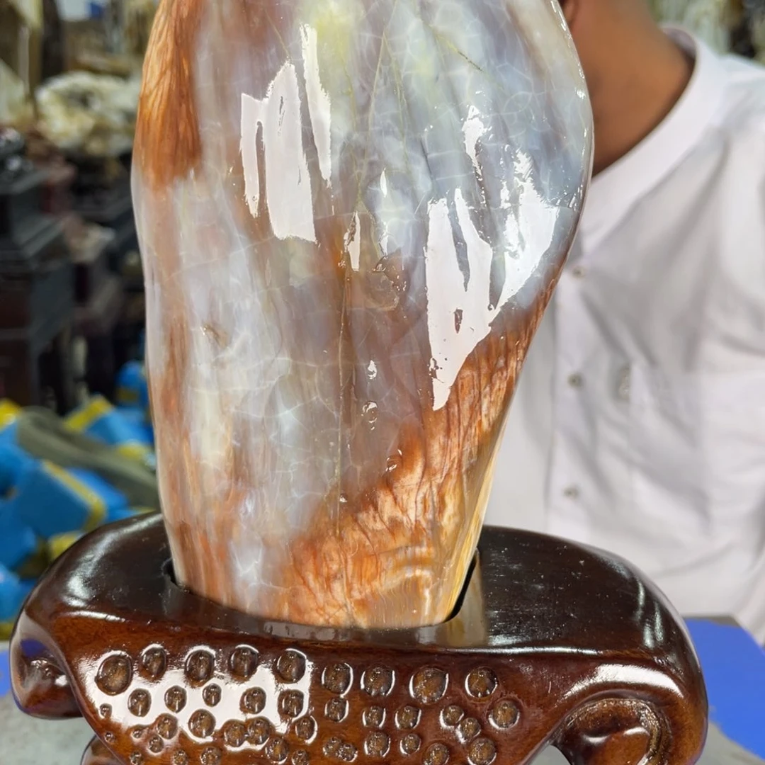 硅化玉摆件未镶嵌