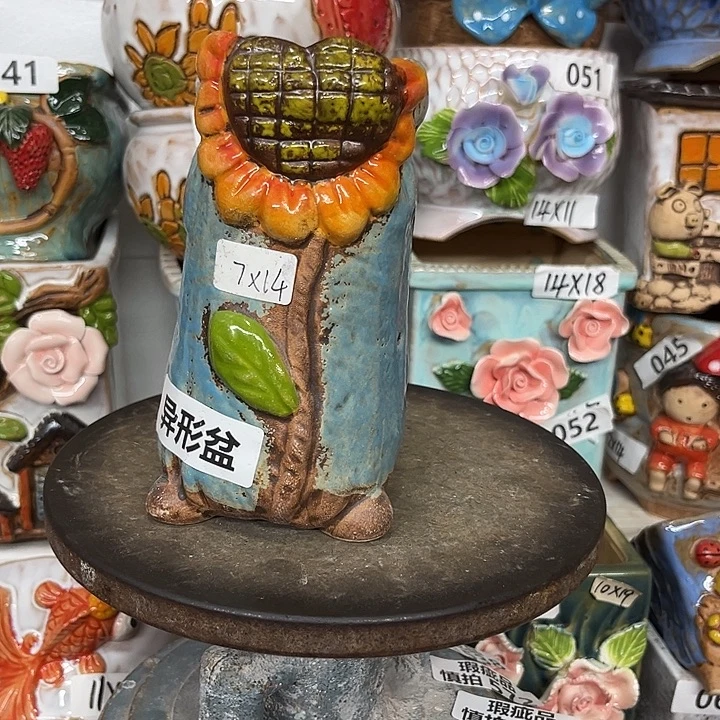 紫砂花盆粗陶材质多肉花盆