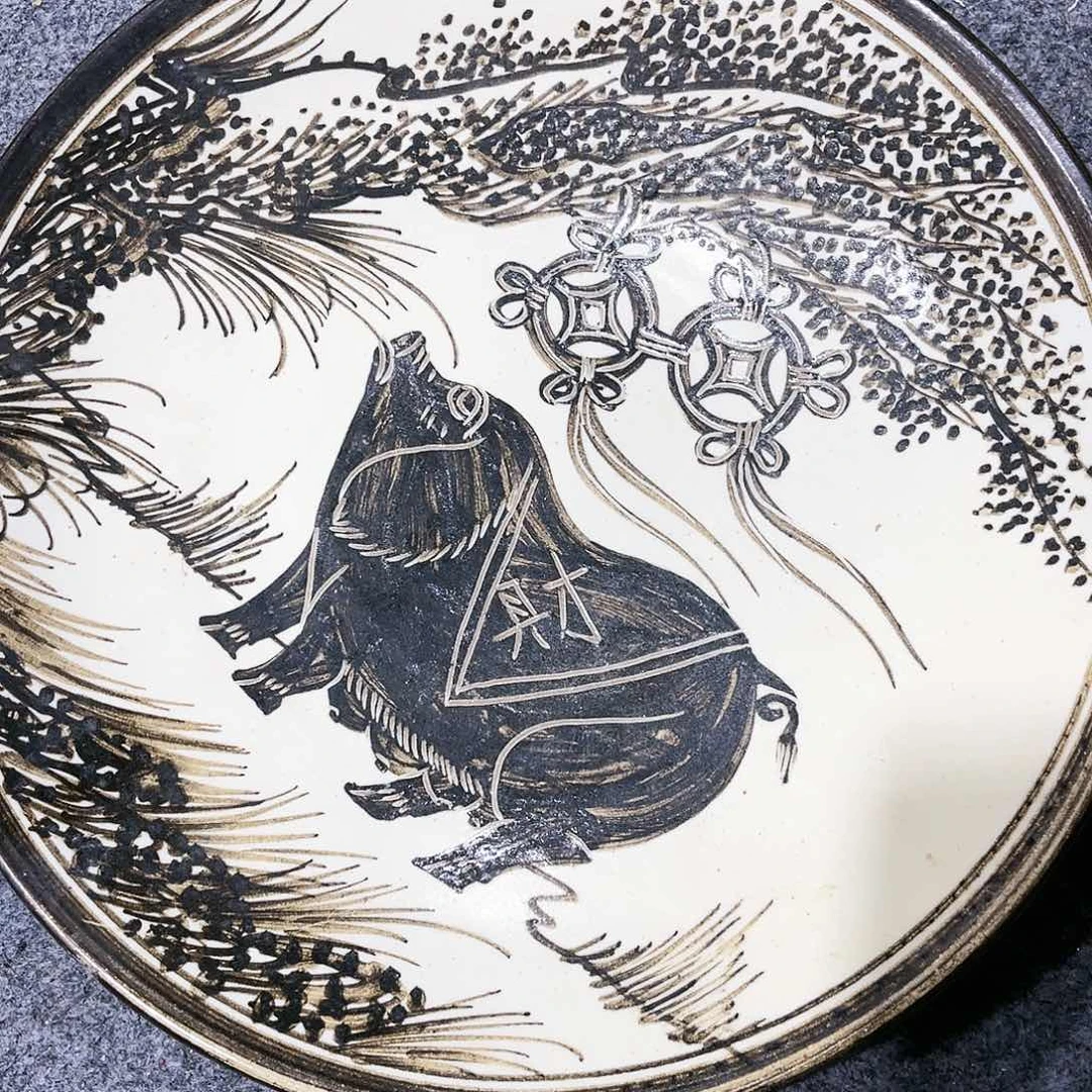 瓦当摆件摆件茶桌茶台陶瓷用***8