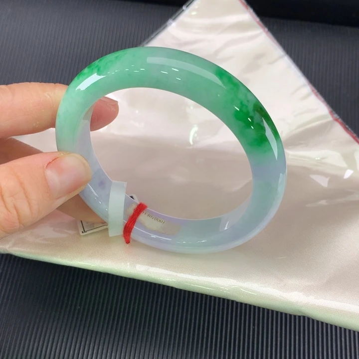 翡翠未镶嵌手镯正圈57