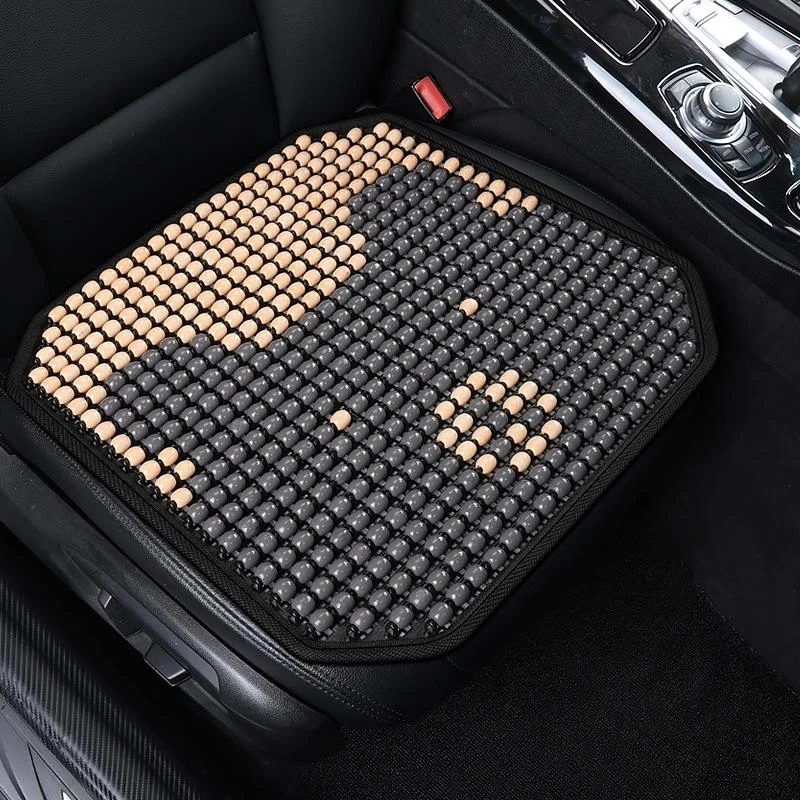 新款丰田普拉多霸道木珠汽车坐垫汉兰达酷路泽四季透气座垫夏天女