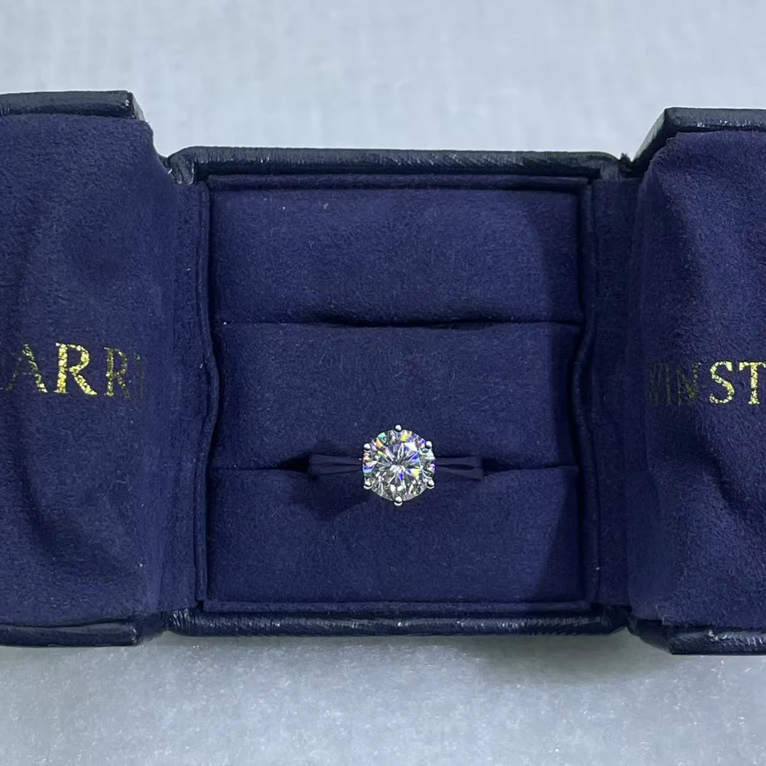 带包装【众星甄选】 【天花板】周家六爪戒指2CT【B】