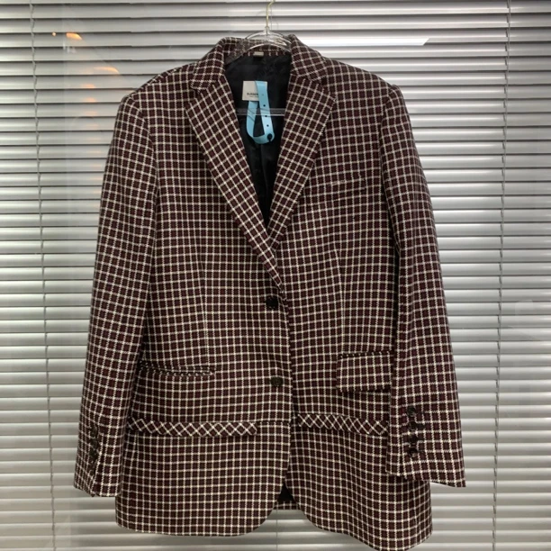 99新 BURBERRY/博柏利 格纹西装外套/UK10码/A05665
