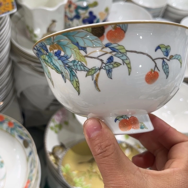 瓷片荔枝五寸碗六个