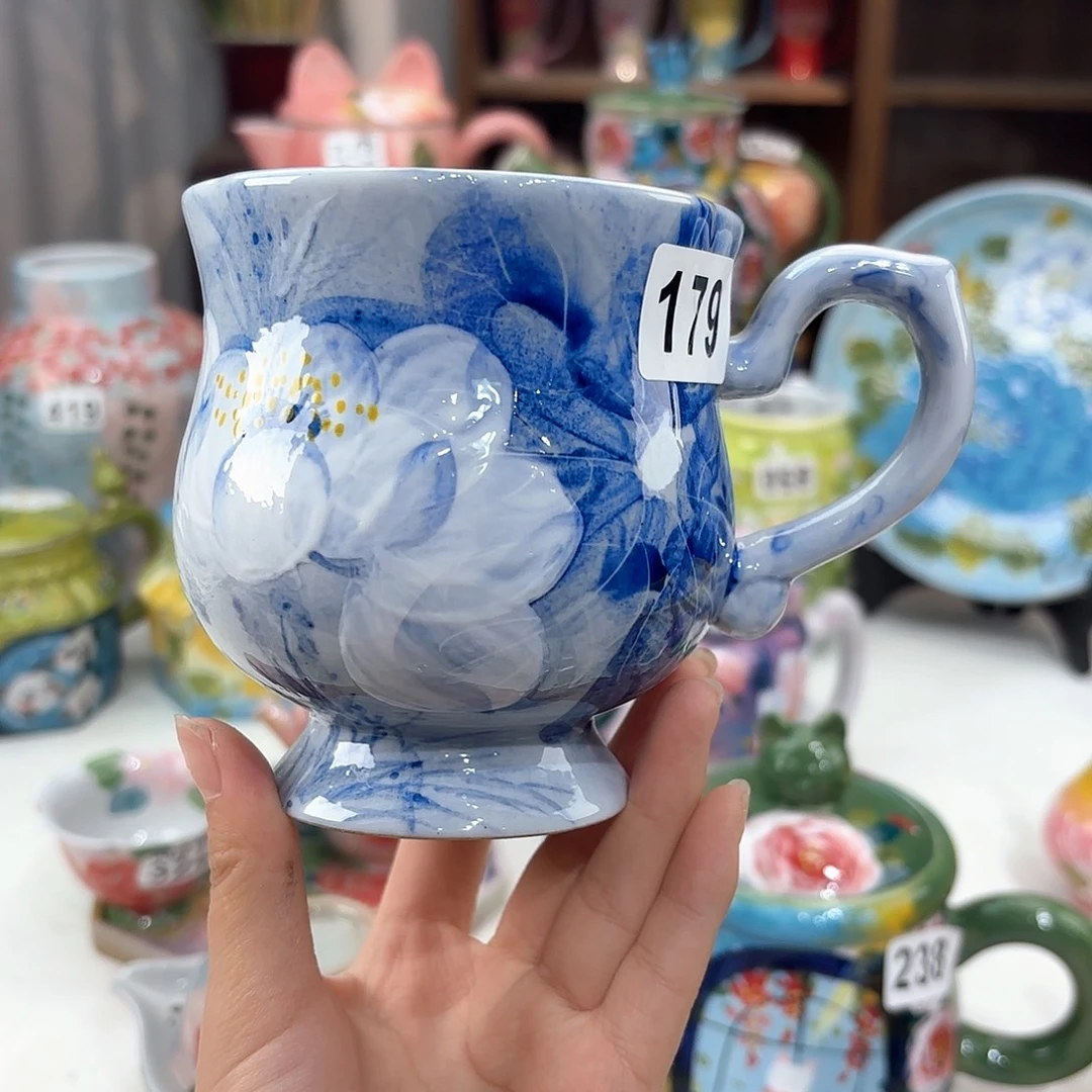 零***糖景德镇手绘高温釉下彩陶瓷茶具