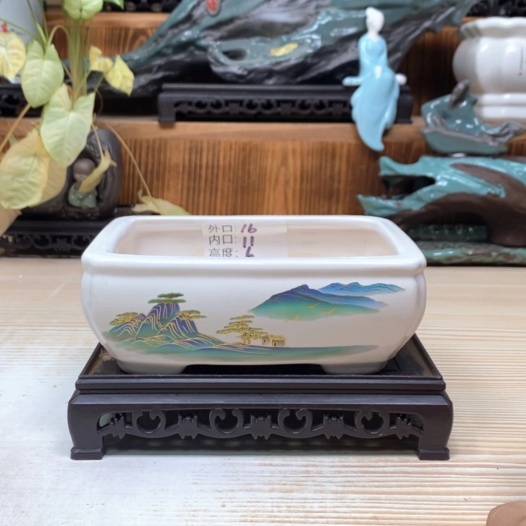 紫砂花盆陶瓷艺术花盆陶瓷