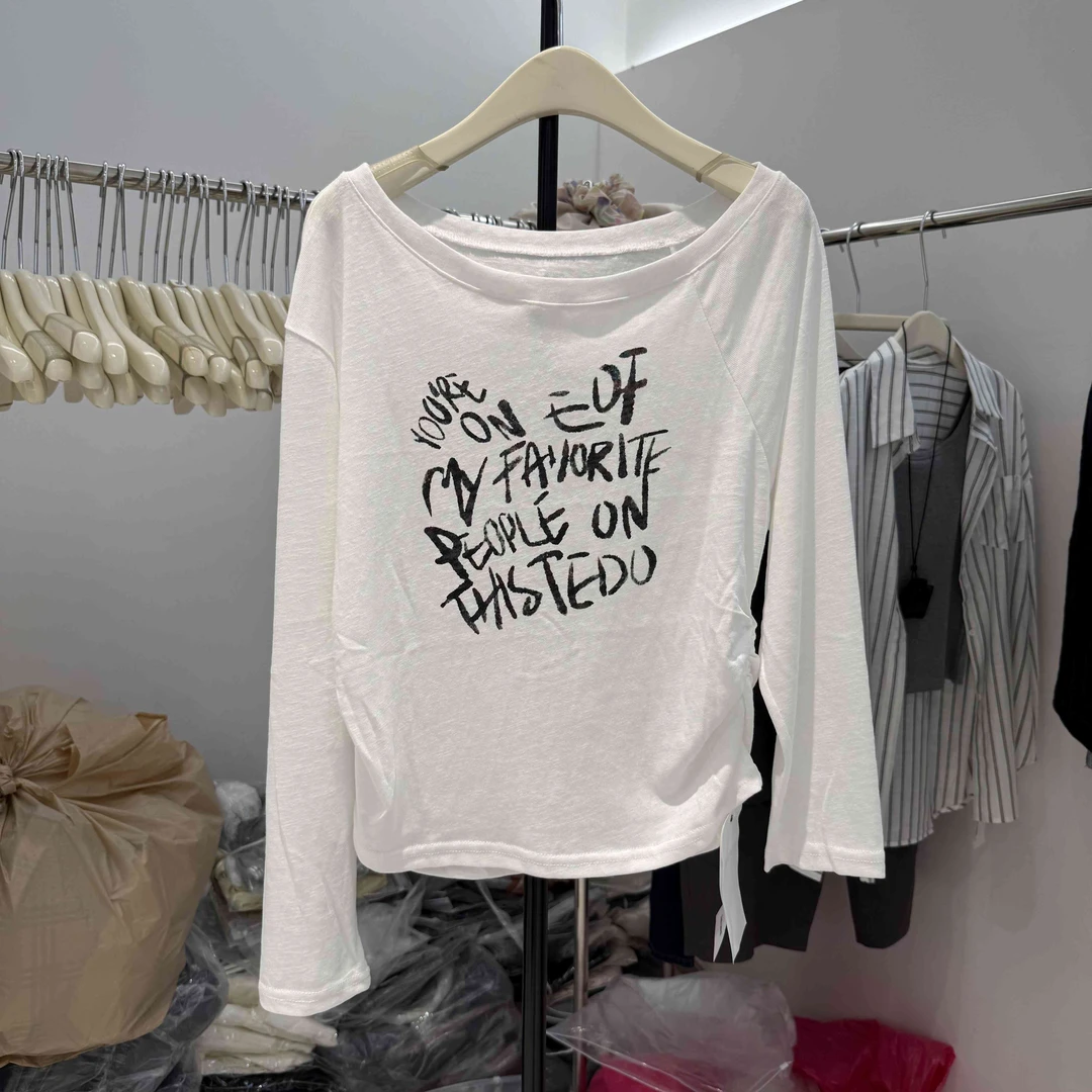 叠穿简约防晒罩衫简约斜领长袖T恤百搭斜领上衣亲肤减龄微透长袖