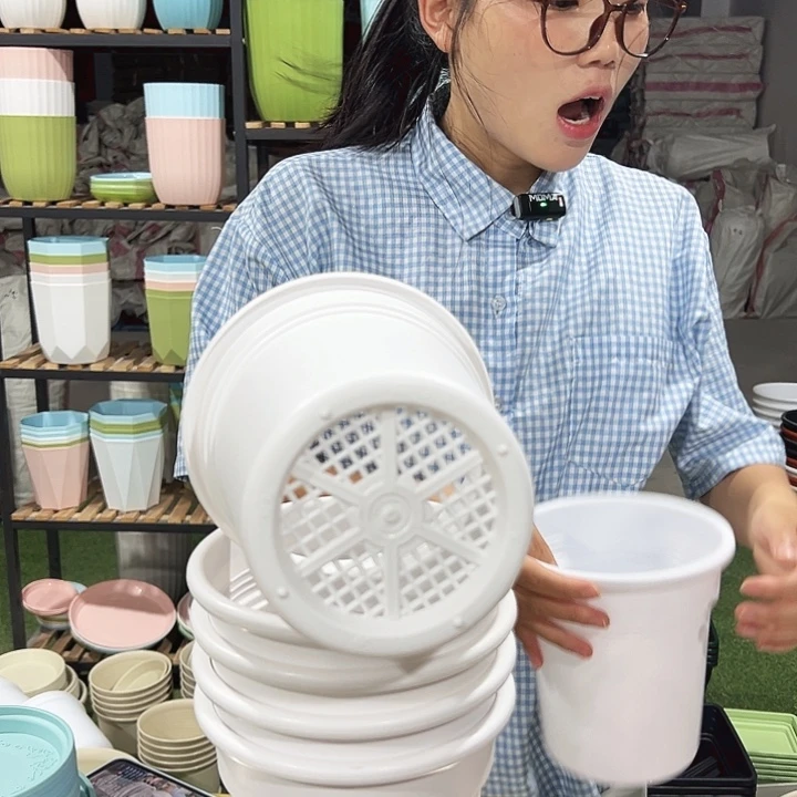 翻边口16高18白色六只无托