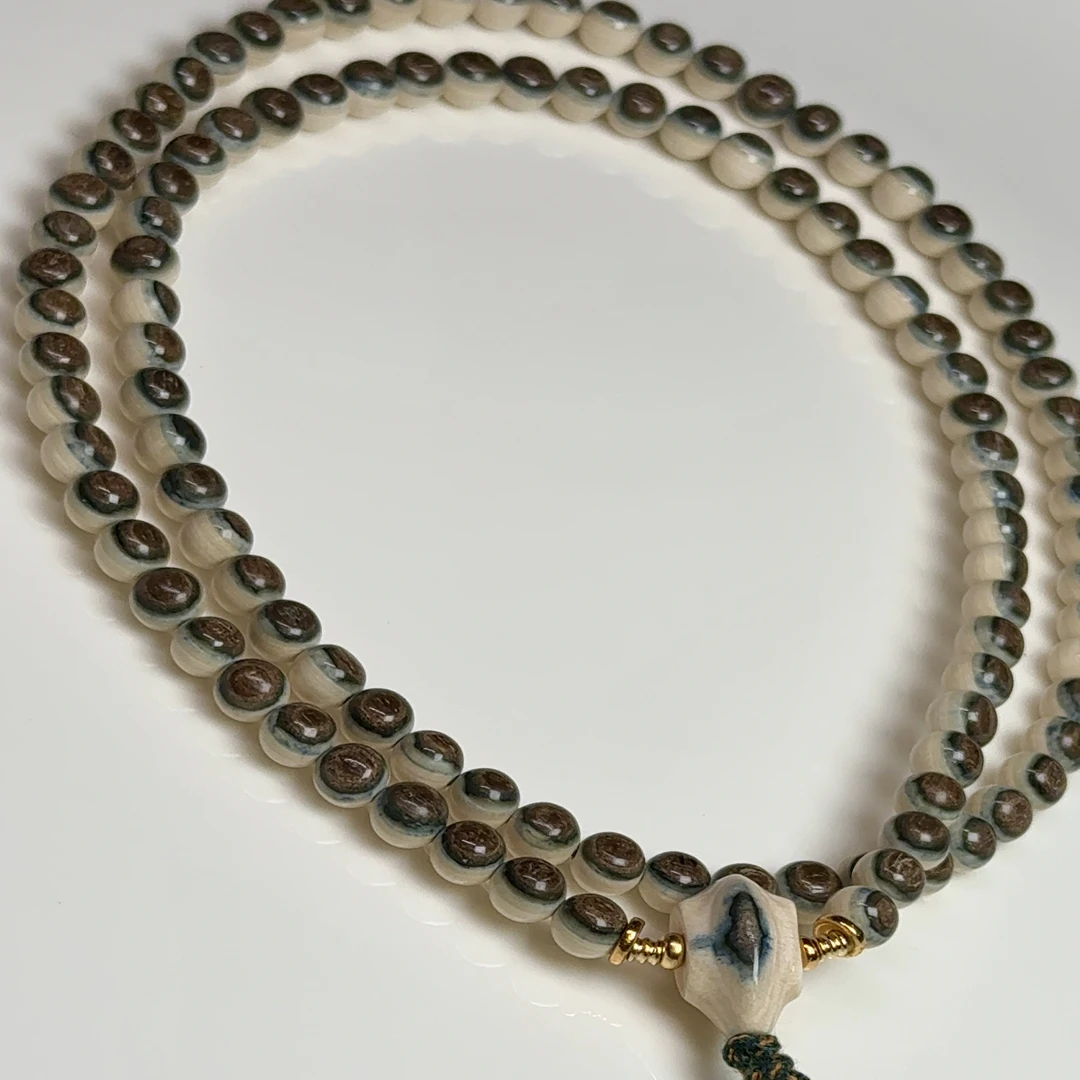 猛犸牙｜收藏级5A冰料蓝眼睛0.6/108念珠