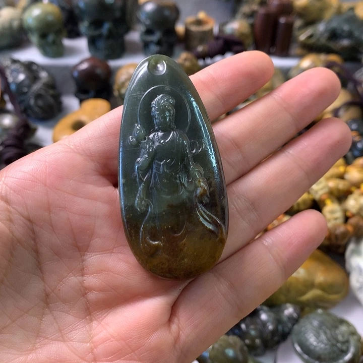 未镶嵌岫岩河磨玉（透闪石质玉）笔搁