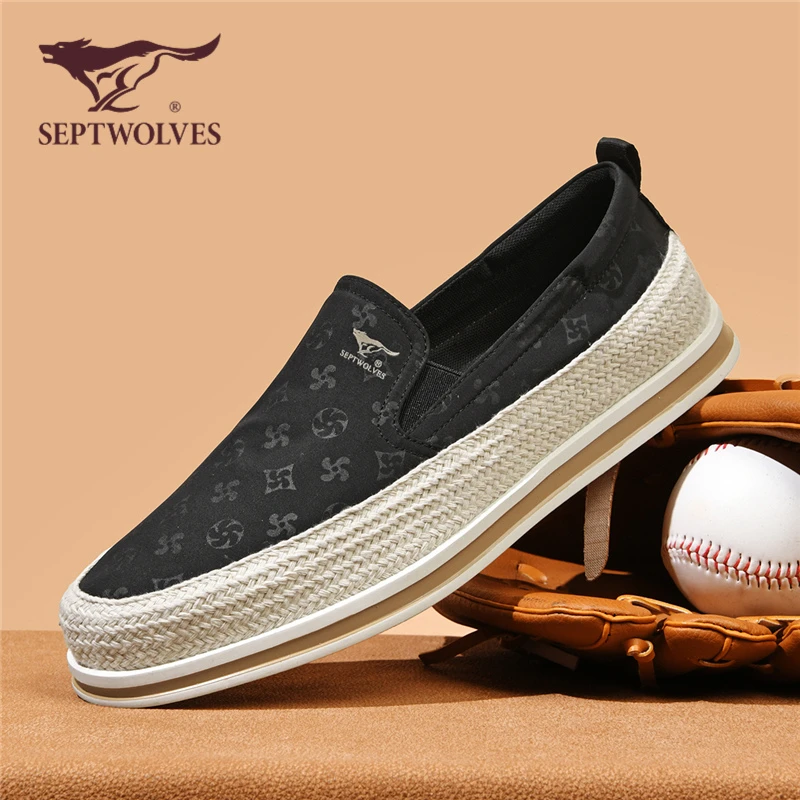 七匹狼男鞋秋冬北京布鞋时尚百搭休闲鞋潮流透气软底一脚蹬鞋子