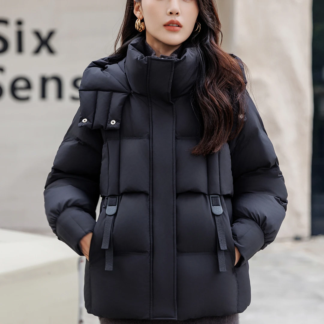 【文文专属】2025新款时尚休闲连帽羽绒服E043