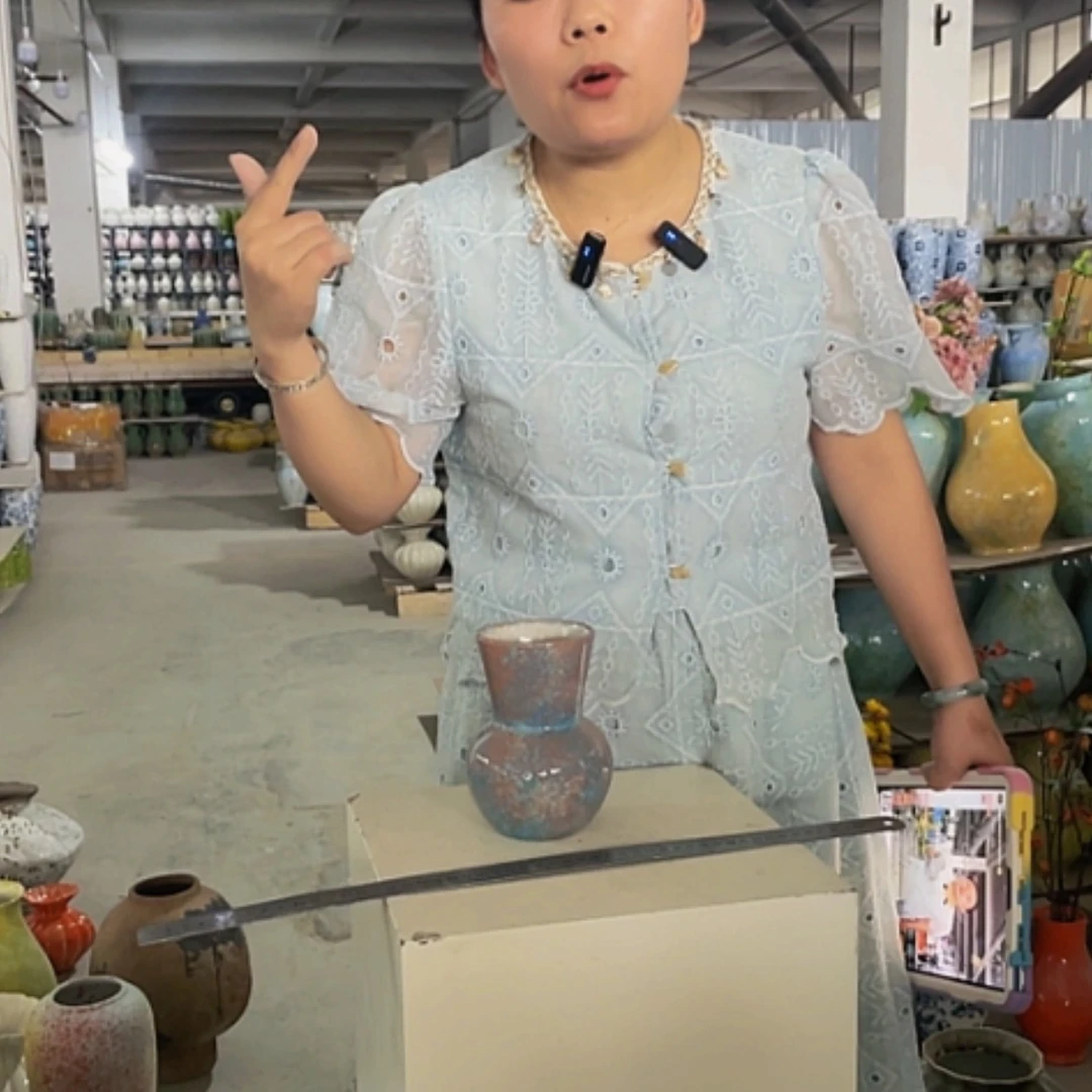 【闪购商品】景德镇陶瓷花瓶高15口8