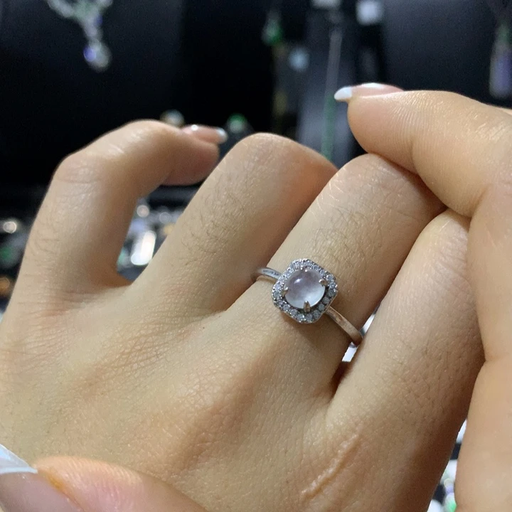 翡翠银S925镶嵌戒指