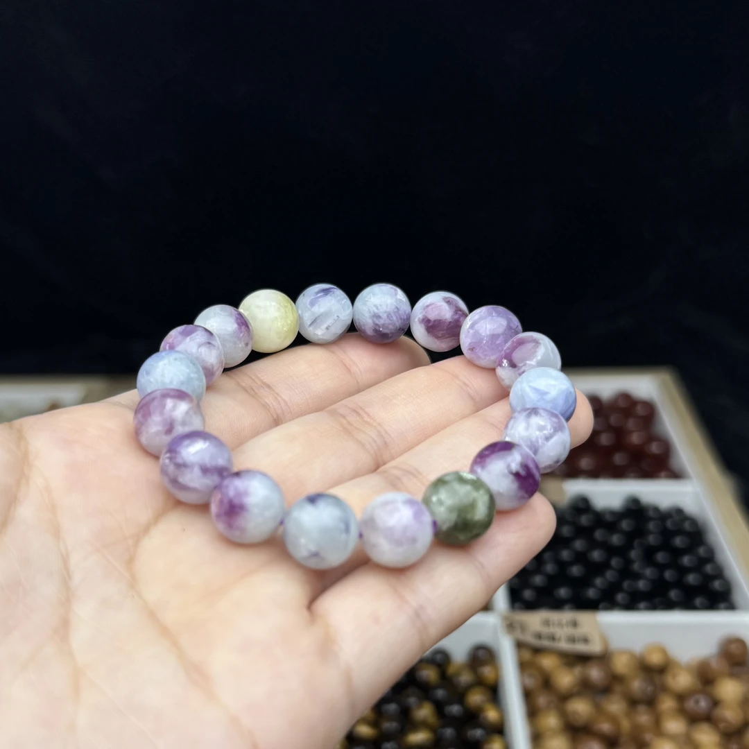 天然彩祖母晶手串