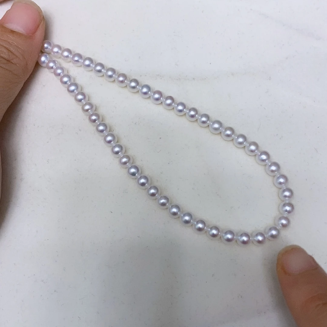 用***7淡水珍珠银S925镶嵌颈饰