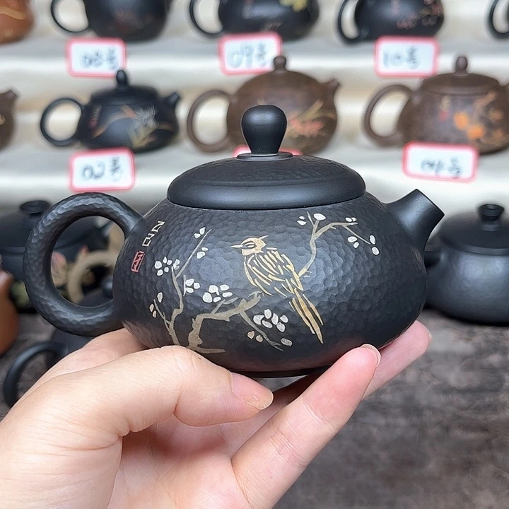 雨***泽180毫升微微瑕纯手工锤纹刻填