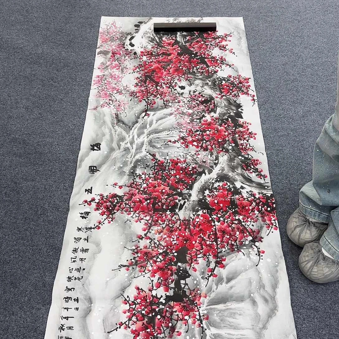 国画作品小姐姐放漏中