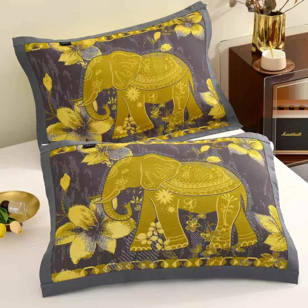 52*78 吉象 辉煌 鎏金枕巾