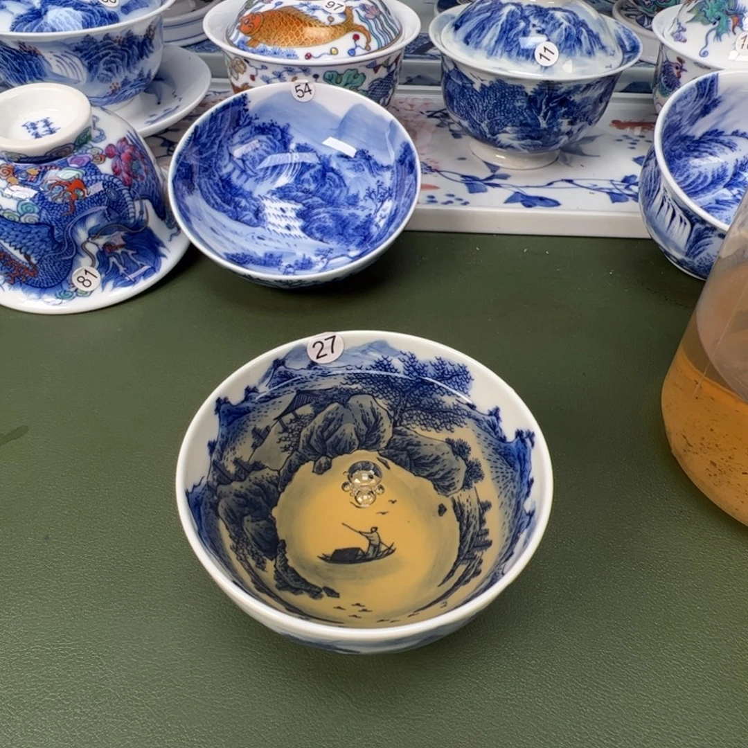 景德镇纯手工纯手绘茶具木木27