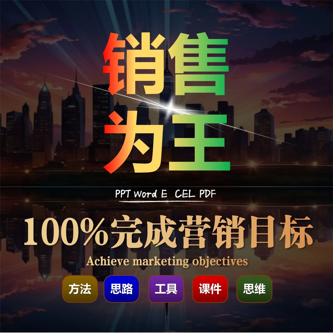 销售为王-100%完成年度营销目标打造超强战斗力团队
