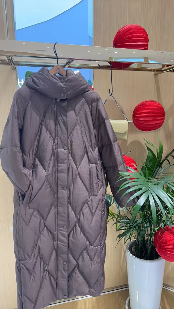 高端时尚气质百搭连帽鹅绒服51589