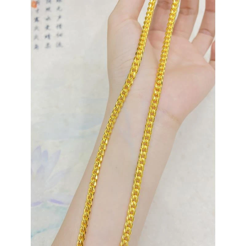 足银手镯 足银手镯 足银项链同款项链不掉色时尚礼物