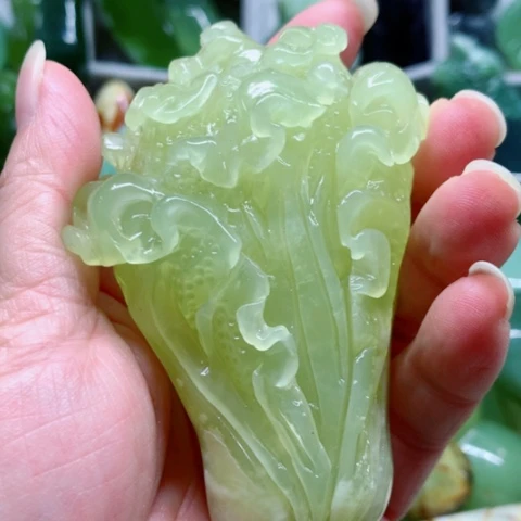 蛇纹石玉未镶嵌手把件